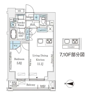 ムニレジデンス上野【12階】の間取り