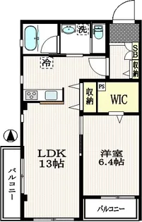 フェルトゥール【1階】の間取り
