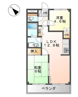 広島県福山市水呑町三新田2【アパート】の間取り