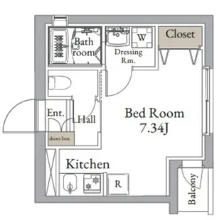 ヴィンテージCITY月島【5階】の間取り