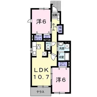 ブランシェA【1階】の間取り