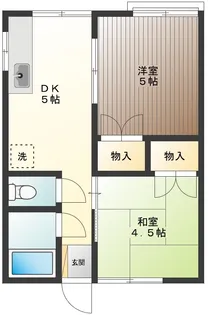 福田コーポ1【1階】の間取り