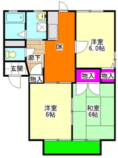 グリーンヒル A【2階】の間取り