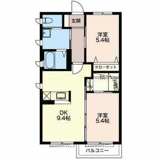メゾンMKS A【1階】の間取り