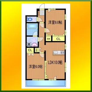 ヴィラトリアノン【1階】の間取り