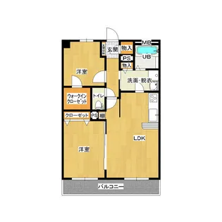 サンパーシモン【5階】の間取り