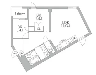GranDuo梅ヶ丘【1階】の間取り