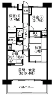 サンシティ廿日市【5階】の間取り