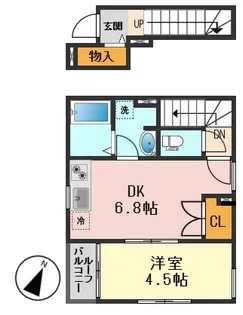 東京都葛飾区新小岩4【アパート】の間取り