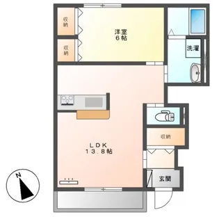 ラ・パッセ・デラ・メンテ【1階】の間取り