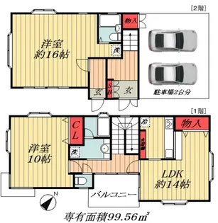 千葉県市川市柏井町2【一戸建】の間取り