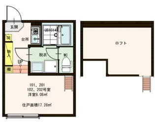 D コート西新井【2階】の間取り