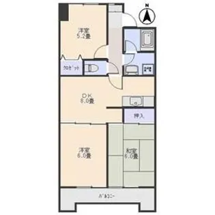 セントラルマンション【7階】の間取り