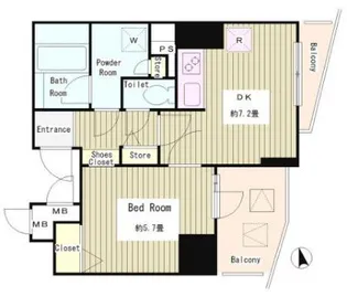 アルブル高輪【11階】の間取り
