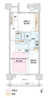パークタワー勾当台公園【17階】の間取り