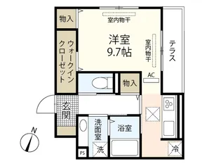 サンマルク W【1階】の間取り