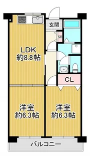 クレストコートあかしあ【2階】の間取り