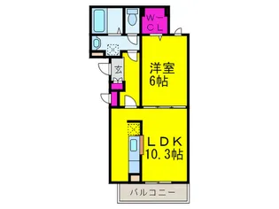 リアン鳳【1階】の間取り