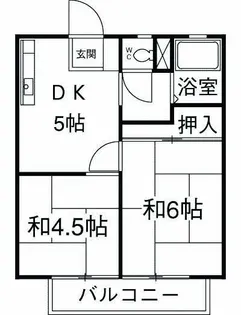 岡本キハイツA【2階】の間取り