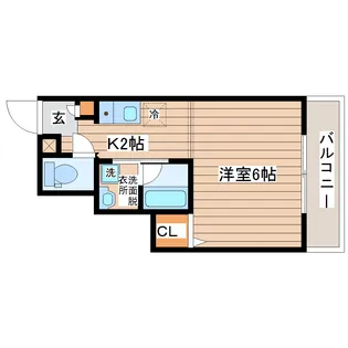 クロレ長町【1階】の間取り