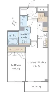 東京都港区西麻布4【マンション】の間取り