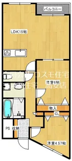 カサクレスト【4階】の間取り