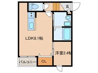 エクシア福大駅前B【2階】の間取り
