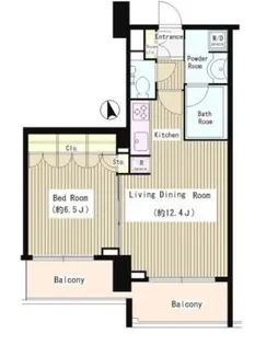 パインコート恵比寿【3階】の間取り