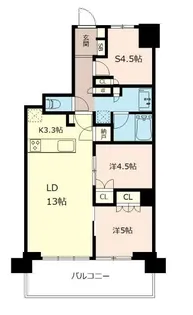 リーフィアレジデンス相模大野ヴェール【2階】の間取り