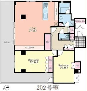 プラチネ サンク【2階】の間取り