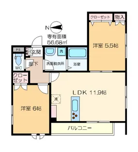 Ange C【2階】の間取り