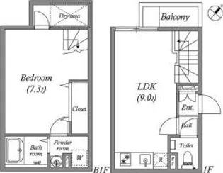 LEGALAND都立大学II【1階】の間取り