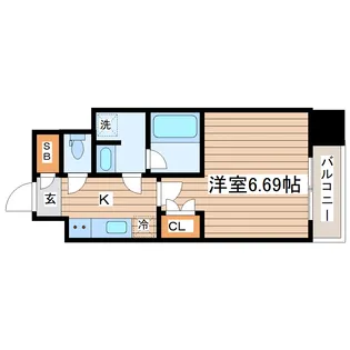 リージア上杉一丁目【10階】の間取り