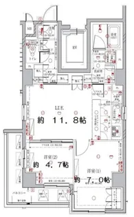 ディアレイシャス港区海岸【6階】の間取り