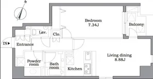 東京都港区東麻布1【マンション】の間取り