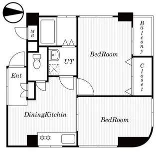ロワール清川【4階】の間取り