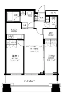 ル・サンク大崎ウィズタワー【15階】の間取り