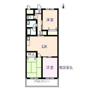マンションあかつき【1階】の間取り