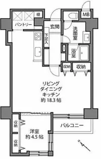 ドミール南青山【7階】の間取り
