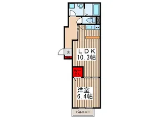 クレア宮原【3階】の間取り