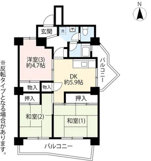 UR大谷田一丁目【11階】の間取り