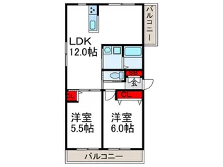 Amour fleurir若竹【3階】の間取り