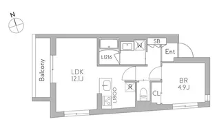 GranDuo用賀7【1階】の間取り