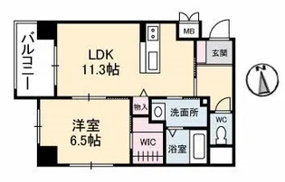 ヴィオーラ中山下【7階】の間取り
