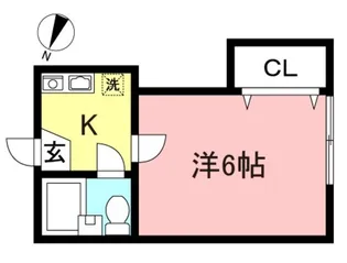 ジュネス白楽【1階】の間取り