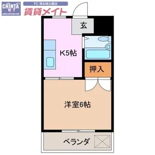 ハイツ伊吹【1階】の間取り