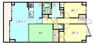 ネオハイツ六丁の目南【5階】の間取り