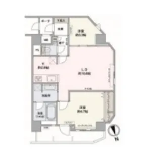 ルピナス麻布シティフォルム【8階】の間取り