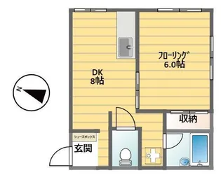 クレセントコート【1階】の間取り