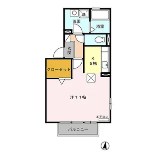 エトワール新富町【1階】の間取り